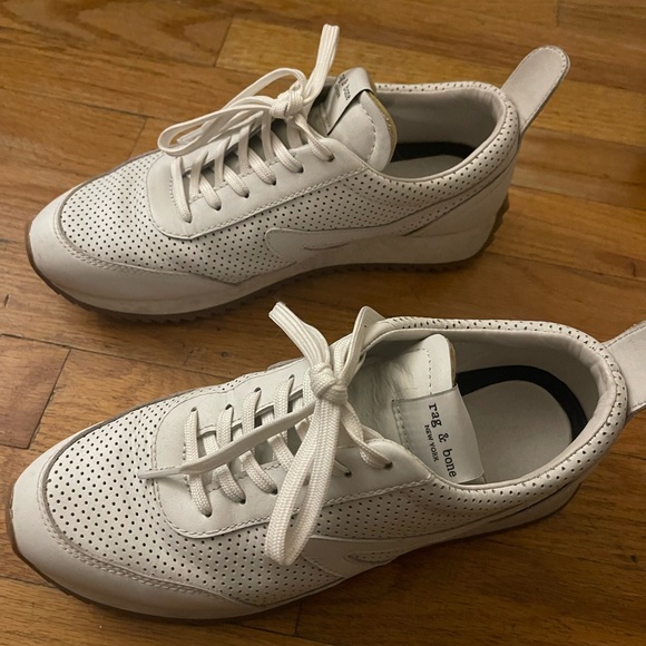 Rag & bone white perforated leather retro runner sneakers size 38 (8) - Picture 5 of 5
